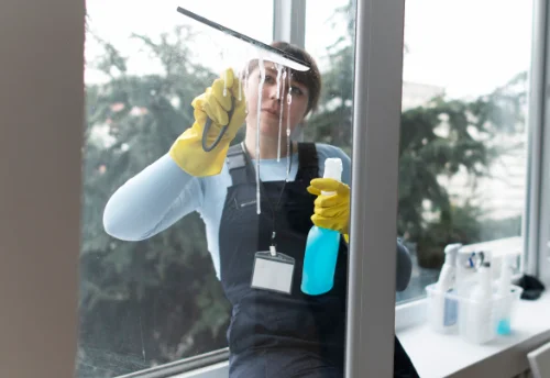 Nettoyage de vitres intérieures et extérieures à la Possonnière